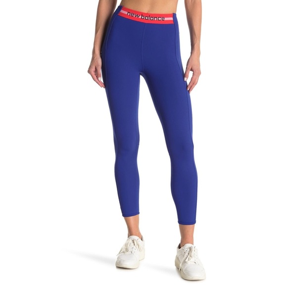 New Balance fitted core control cropped leggings slimming blue - Picture 1 of 5